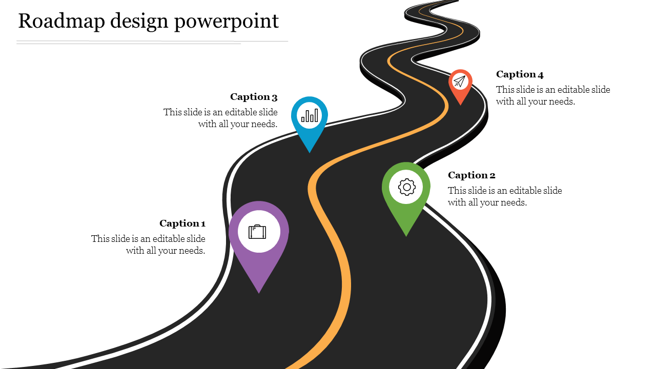 Amazing Roadmap Design PowerPoint Template Presentation